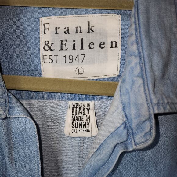 Frank & Eileen Sky Blue Button-Up Blouse - Picture 3 of 7